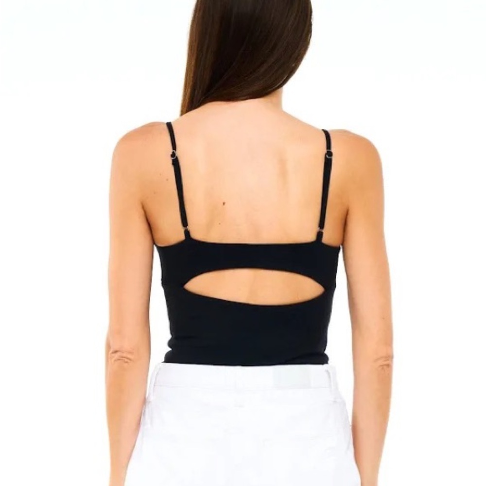 Black Pistola Spaghetti Strap Bodysuit
